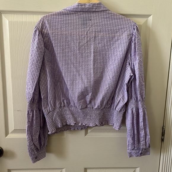 3X lavender gingham crop top - Picture 5 of 5